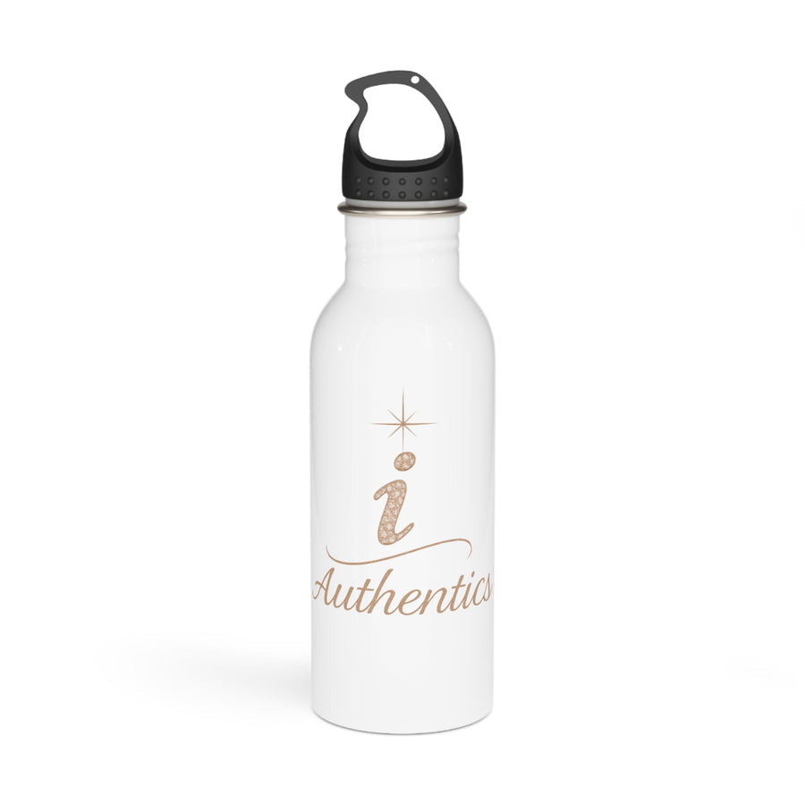 Elegant Stainless Steel Water Bottle - 'Be Authentic' Quote